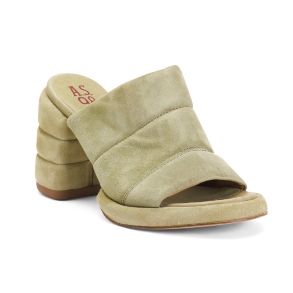 A.S 98 Madigan Slide Sandal Suede Sage SZ 10/ EU 41